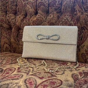 Jewel Badgley Mischka Envelope Clutch with Crystal Bow